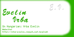 evelin vrba business card